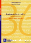 L'orthographe au collge